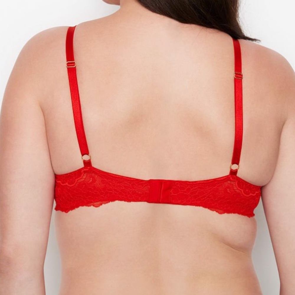 NwT Victoria secret red lace dream angels bra and thong - Picture 4 of 9